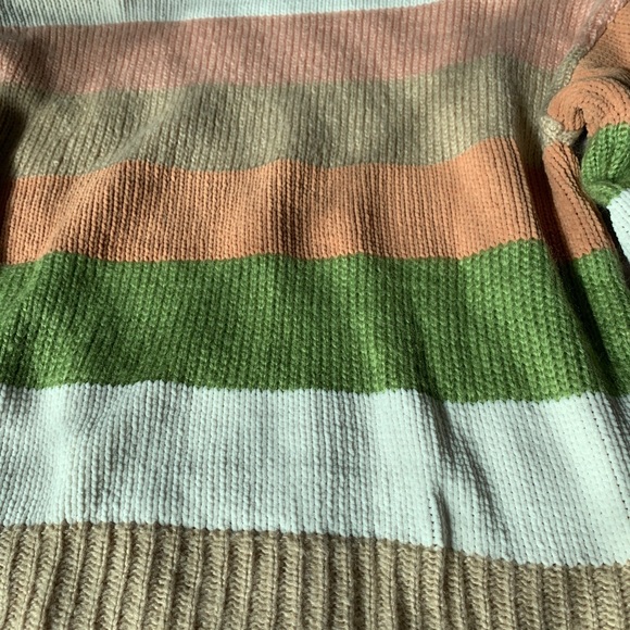 Lulu’s Wake Me Up Taupe Multi Stripe Turtleneck - Picture 10 of 13